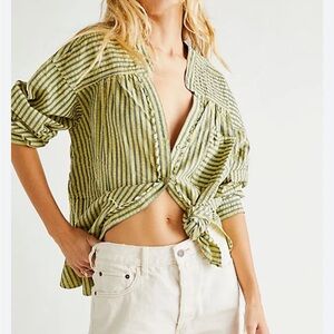 We The Free One Of The Boys Tunic Oversized XS Textured Stripe Top  Sold Out